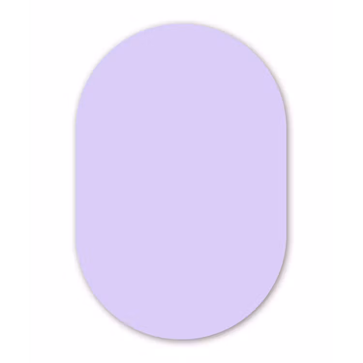 Light - Orchid - Paars Wandcirkel Ovaal Forex klein 630 -3d