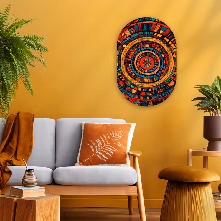 Mandala - Cirkels - Patronen Wandcirkel Ovaal Forex klein -sfeer4