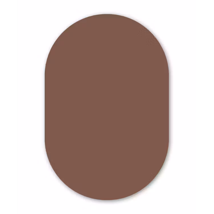 Muted - Chestnut - Bruin Wandcirkel Ovaal Forex klein 630 -3d