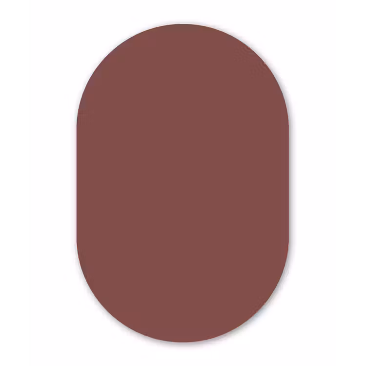 Muted - Raisin - Rood Wandcirkel Ovaal Forex klein 630 -3d