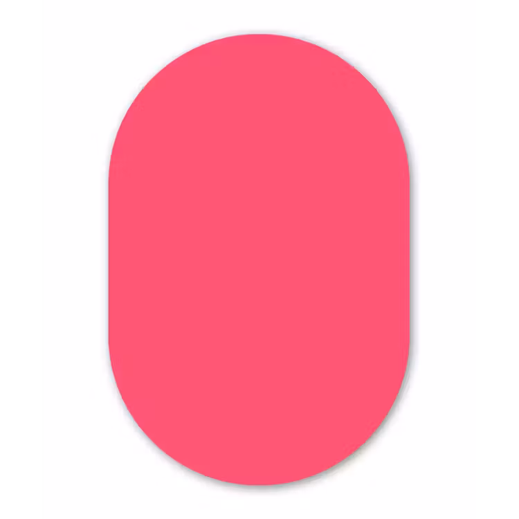 Neon - Flamingo - Roze Wandcirkel Ovaal Forex klein 630 -3d