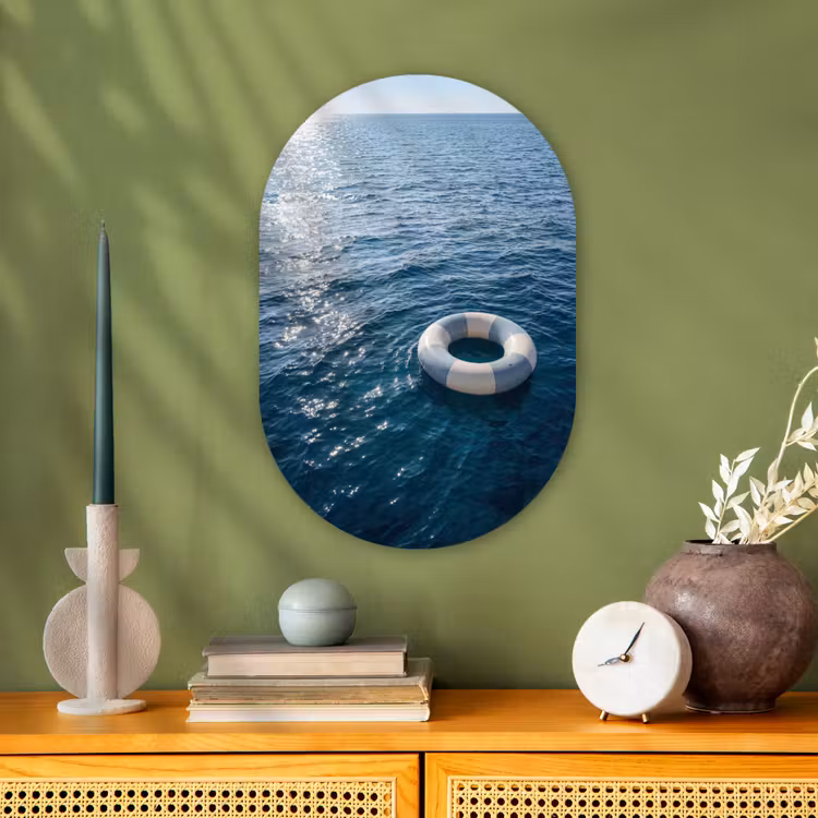 Oceaan - Zwemband - Horizon Wandcirkel Ovaal Forex klein -sfeer2