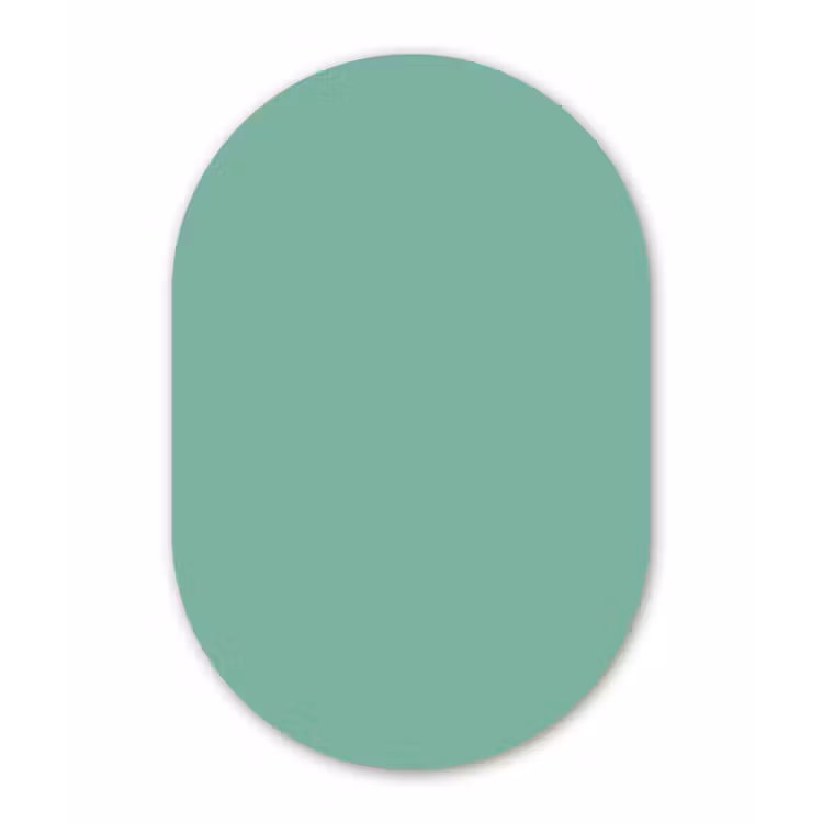 Ocean - Jade - Groen Wandcirkel Ovaal Forex klein 630 -3d