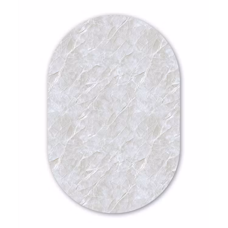 Oppervlakte - Textuur - Grijs Wandcirkel Ovaal Forex klein 630 -3d