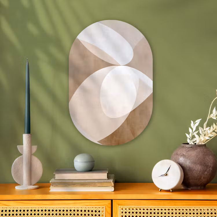 Ovale vormen - Transparant - Zachte overgang Wandcirkel Ovaal Forex klein -sfeer2