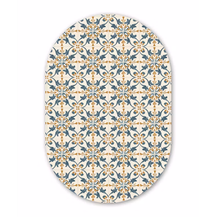 Patroon - Klassiek - Kleurrijk Wandcirkel Ovaal Forex klein 630 -3d