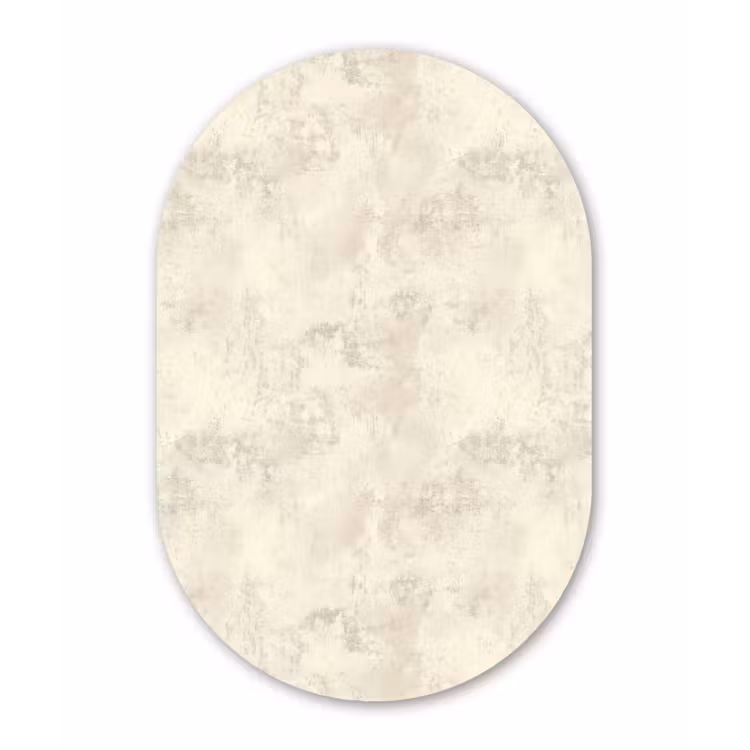 Patroon - Organisch - Beige Wandcirkel Ovaal Forex klein 630 -3d