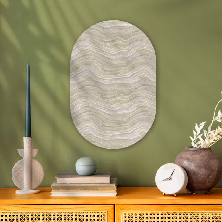 Patroon - Sereen - Groen Wandcirkel Ovaal Forex klein 630 -sfeer2