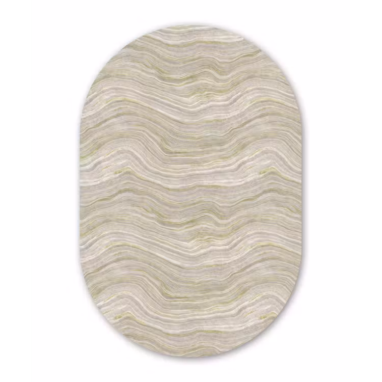 Patroon - Sereen - Groen Wandcirkel Ovaal Forex klein 630 -3d