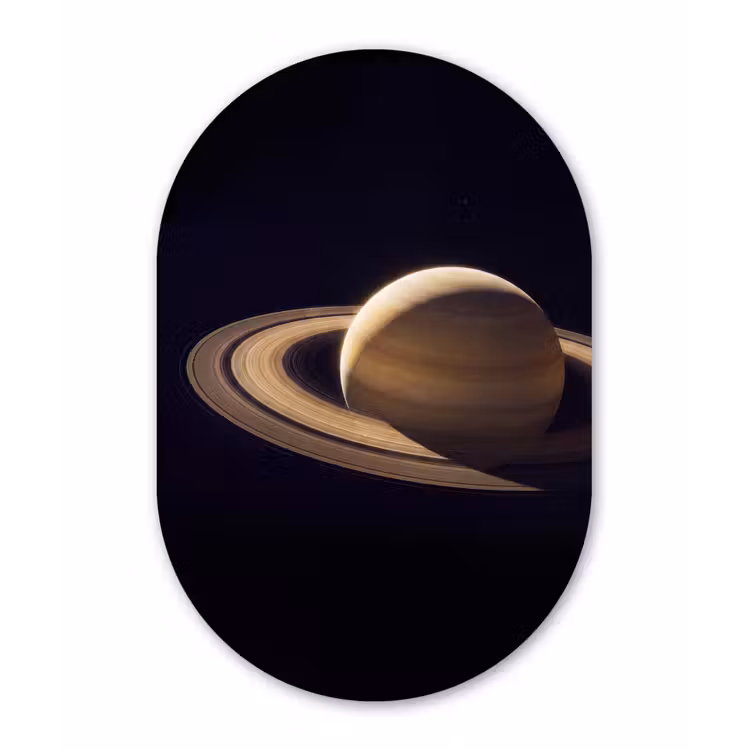 Muurovaal - Planeet - Ringen - Ruimte - Planeet - Ringen - Ruimte Wandcirkel Ovaal Forex klein