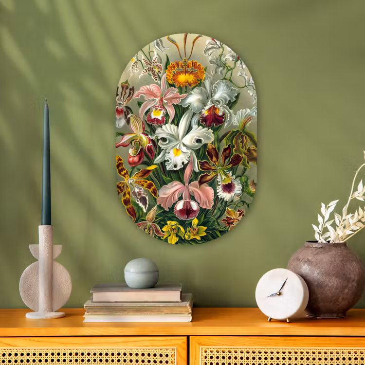 Planten - Natuur - Bloemen - Ernst Haeckel Wandcirkel Ovaal Forex klein -sfeer2