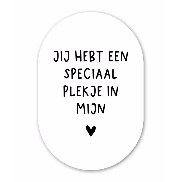 Quotes - Een speciaal plekje in mijn hart - Spreuken Wandcirkel Ovaal Forex klein -3d