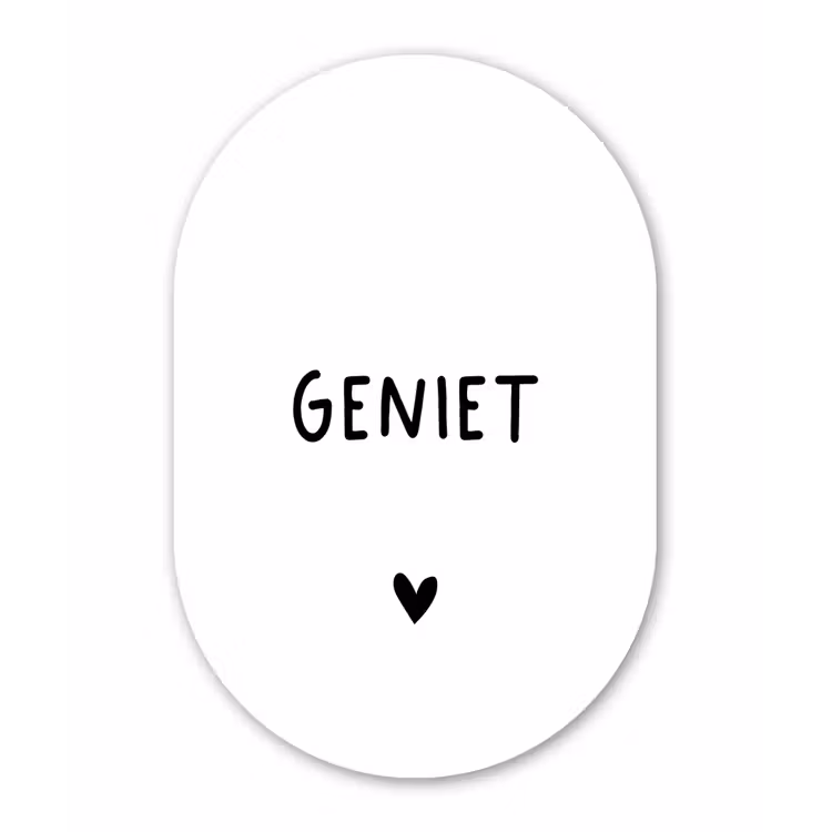 Quotes - Geniet - Spreuken Wandcirkel Ovaal Forex klein -3d