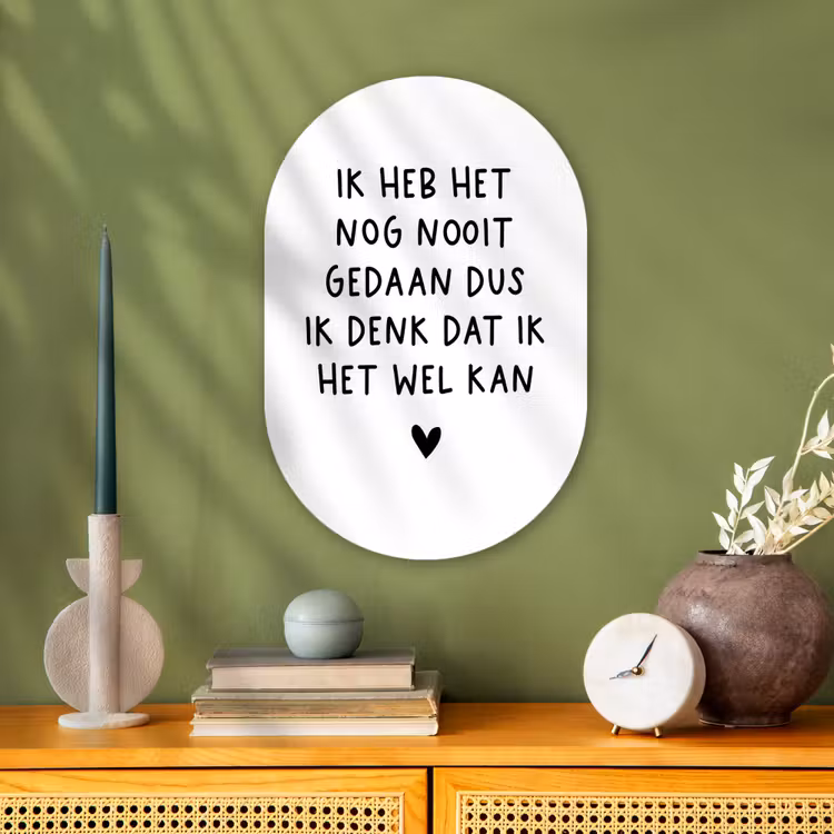 Quotes - Ik heb het nog nooit gedaan dus - Spreuken - Pippi Langkous Wandcirkel Ovaal Forex klein -sfeer2
