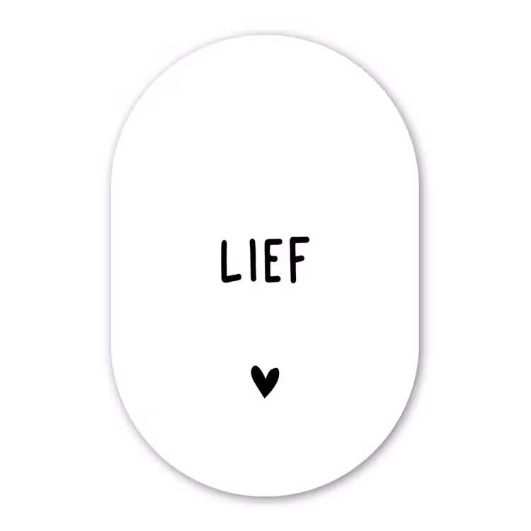 Quotes - Lief - Spreuken Wandcirkel Ovaal Forex klein -3d