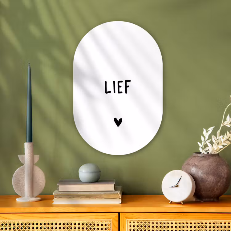 Quotes - Lief - Spreuken Wandcirkel Ovaal Forex klein -sfeer2