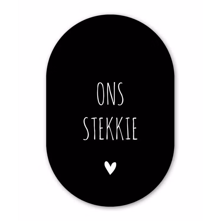 Quotes - Ons stekkie - Spreuken Wandcirkel Ovaal Forex klein -3d