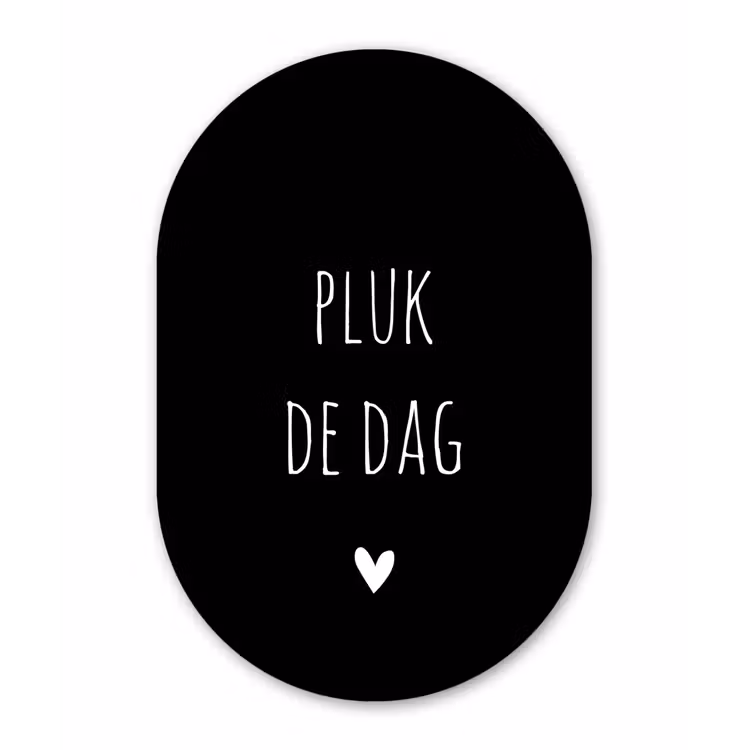 Quotes - Pluk de dag - Spreuken - Carpe diem Wandcirkel Ovaal Forex klein -3d