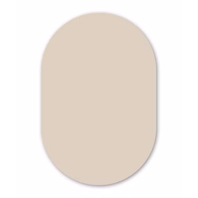 Raw - Linen - Nude Wandcirkel Ovaal Forex klein 630 -3d