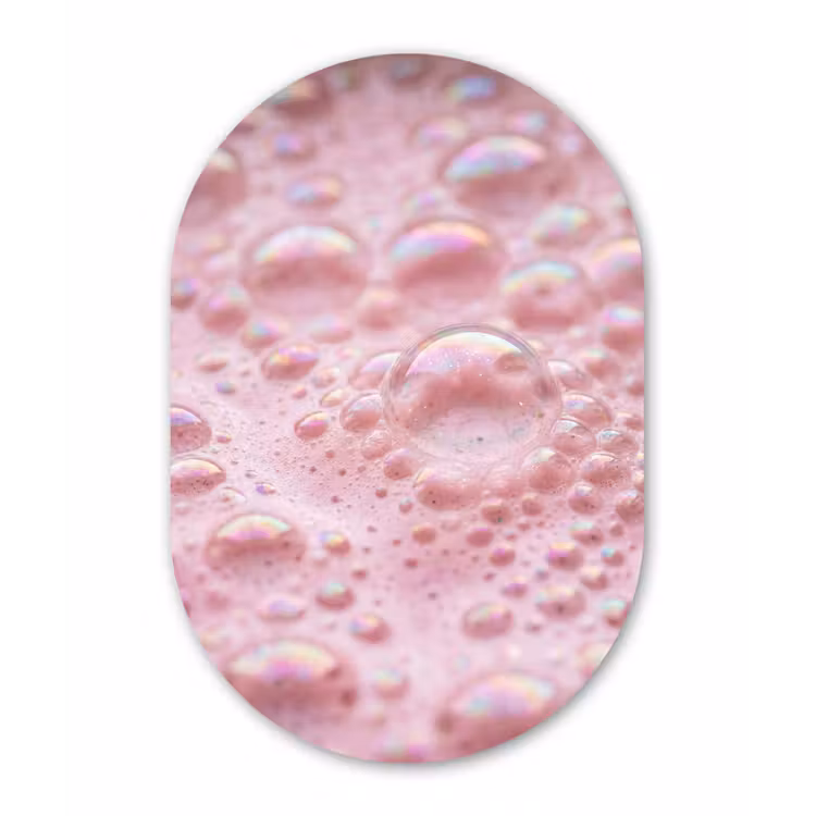 Schuim - Structuur - Roze Wandcirkel Ovaal Forex klein -3d