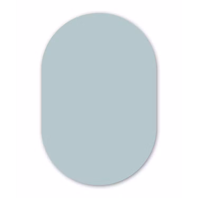 Slate - Blue - Blauw Wandcirkel Ovaal Forex klein 630 -3d