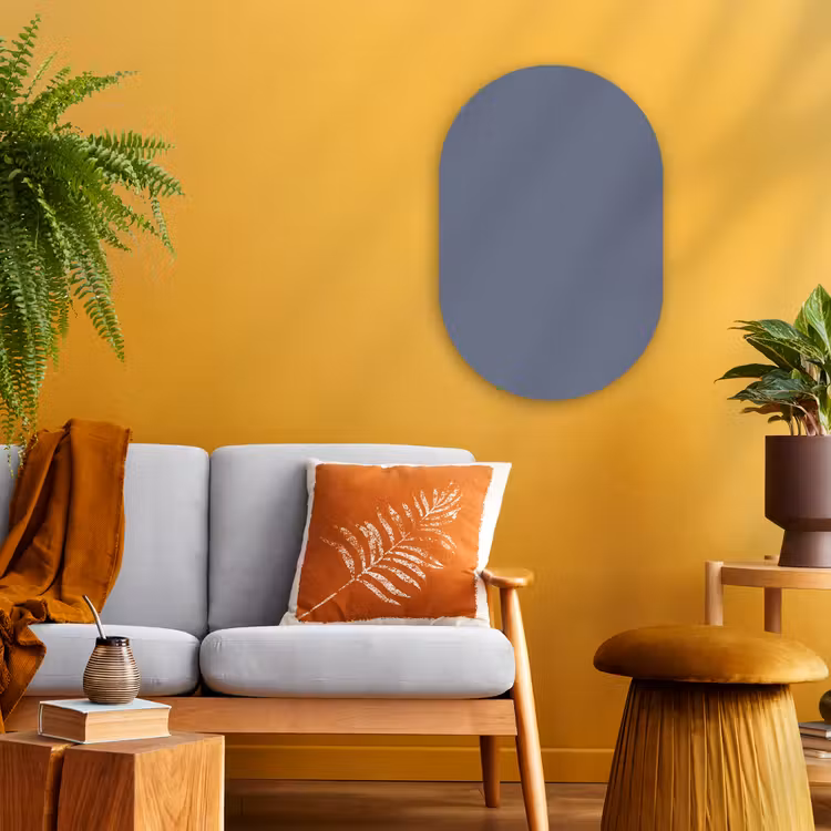 Slate - Whisper - Blauw Wandcirkel Ovaal Forex klein 630 -sfeer4
