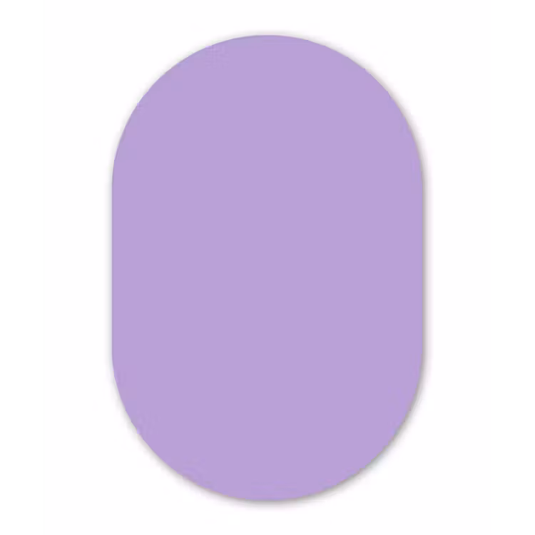 Soft - Lavender - Paars Wandcirkel Ovaal Forex klein 630 -3d