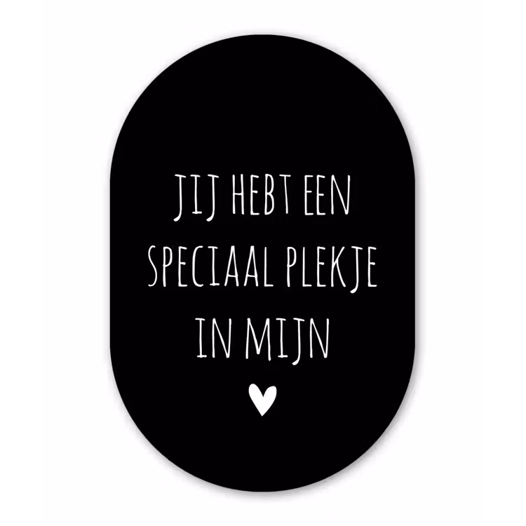 Spreuken - Een speciaal plekje in mijn hart - Quotes Wandcirkel Ovaal Forex klein -3d