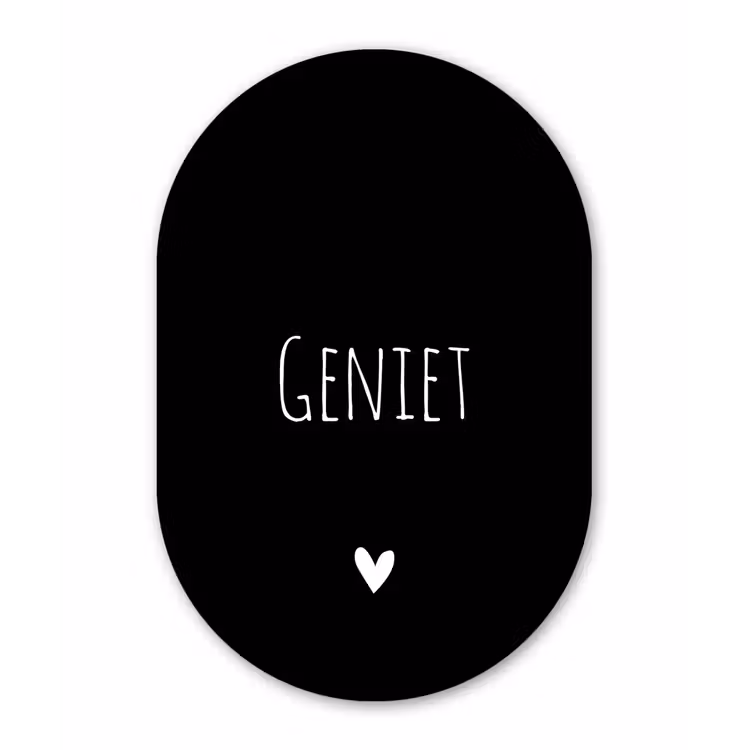 Spreuken - Geniet - Quotes Wandcirkel Ovaal Forex klein -3d