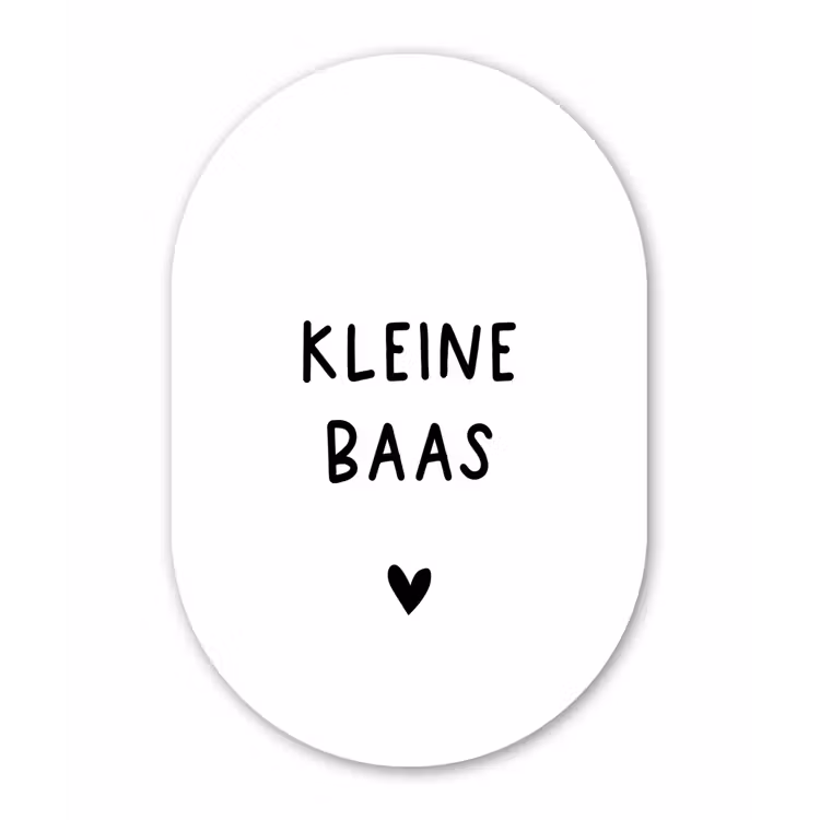 Spreuken - Kleine baas - Quotes Wandcirkel Ovaal Forex klein -3d