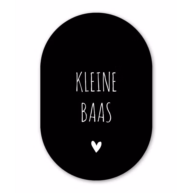 Spreuken - Kleine baas - Quotes Wandcirkel Ovaal Forex klein -3d