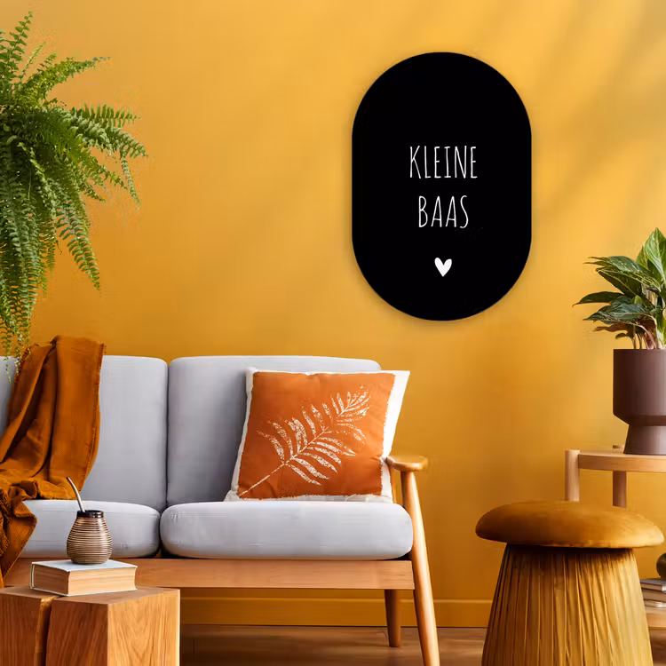 Spreuken - Kleine baas - Quotes Wandcirkel Ovaal Forex klein -sfeer4