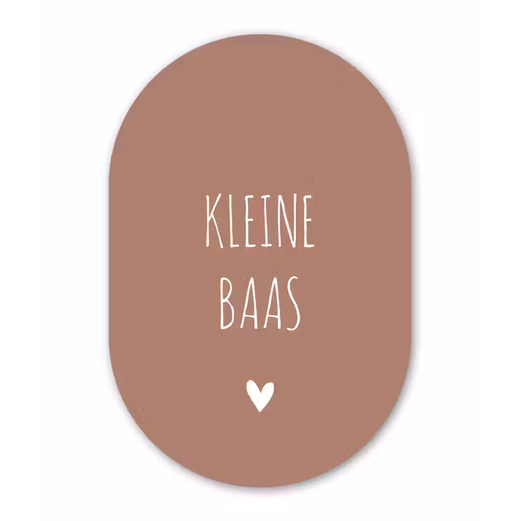 Spreuken - Kleine baas - Quotes Wandcirkel Ovaal Forex klein -3d