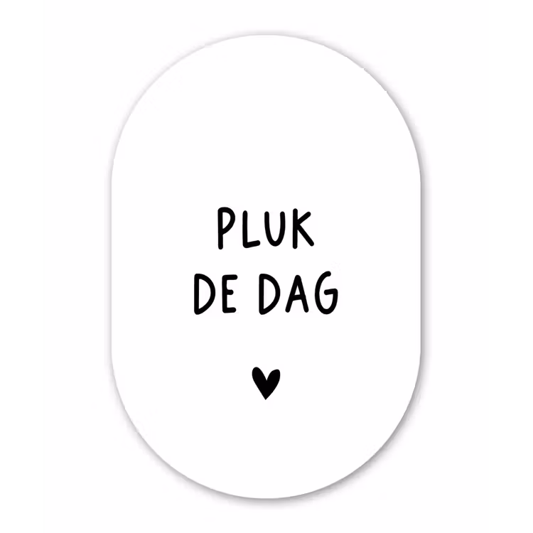 Spreuken - Pluk de dag - Quotes - Carpe diem Wandcirkel Ovaal Forex klein -3d