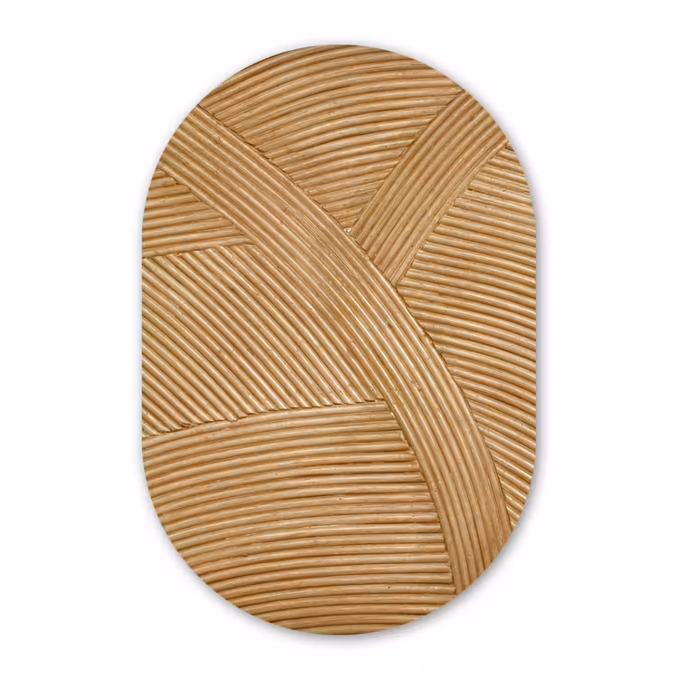 Structuur - Natuur - Kunst - Rotan Wandcirkel Ovaal Forex klein -3d