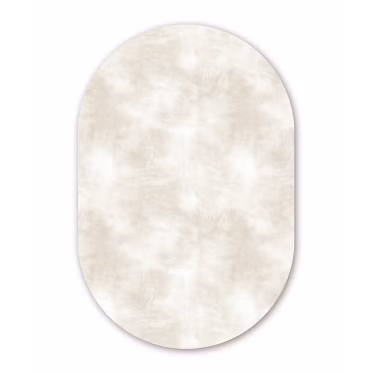 Subtiel - Structuur - Beige Wandcirkel Ovaal Forex klein 630 -3d