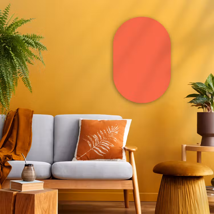 Sunset - Salmon - Oranje Wandcirkel Ovaal Forex klein 630 -sfeer4