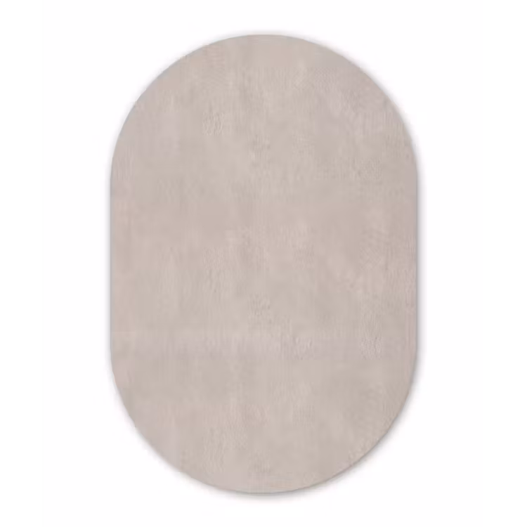 Textuur - Effen - Abstract - Beige Wandcirkel Ovaal Forex klein -3d