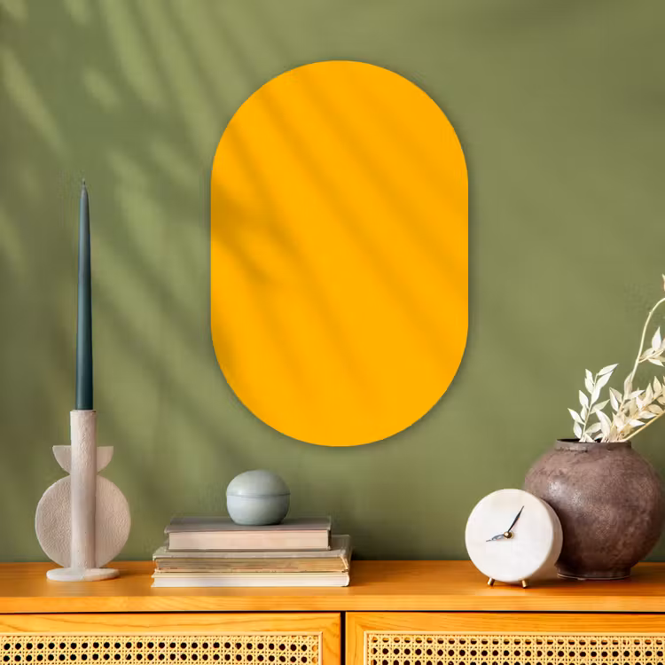 Vivid - Amber - Geel Wandcirkel Ovaal Forex klein 630 -sfeer2