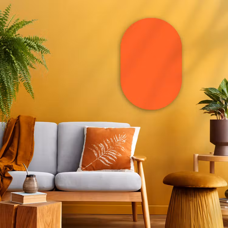 Vivid - Amber - Oranje Wandcirkel Ovaal Forex klein 630 -sfeer4