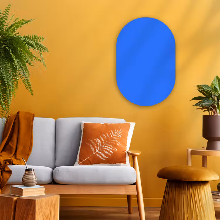 Vivid - Cobalt - Blauw Wandcirkel Ovaal Forex klein 630 -sfeer4