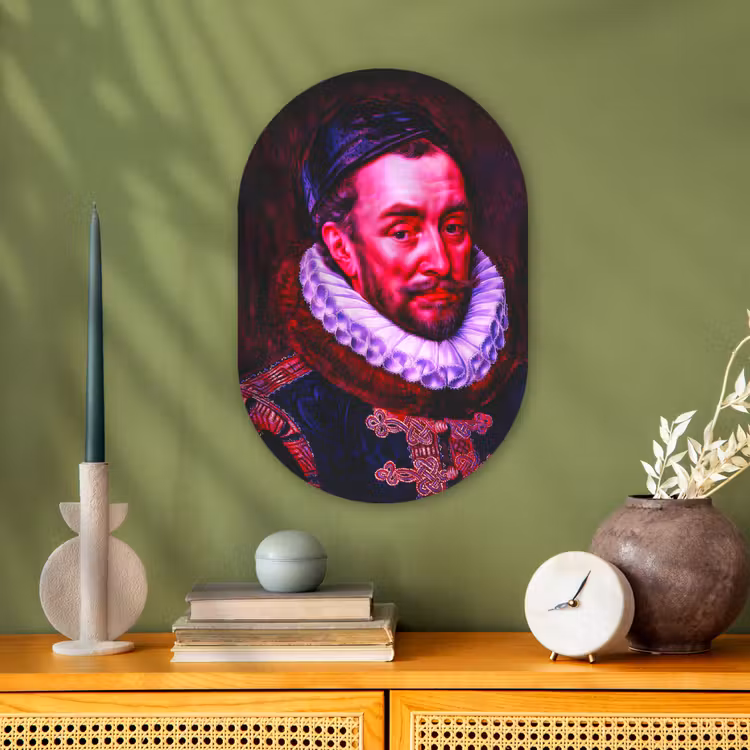 Willem van Oranje - Adriaen Thomasz - Oude meesters Wandcirkel Ovaal Forex klein -sfeer2