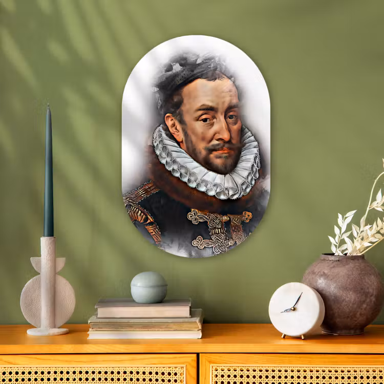 Willem van Oranje - Adriaen Thomasz - Rook Wandcirkel Ovaal Forex klein -sfeer2