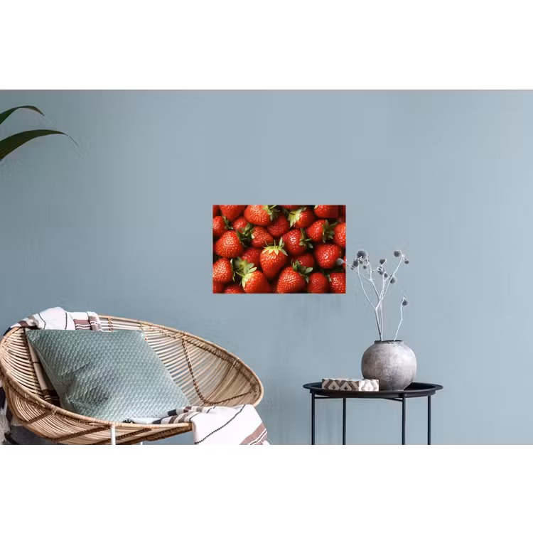 Aardbei - Fruit - Rood Muursticker klein -plant