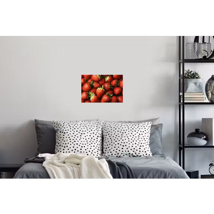 Aardbei - Fruit - Rood Muursticker klein -slaapkamer