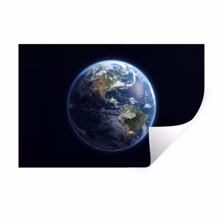 Muursticker - Aarde - Ruimte - Kosmos - Aarde - Ruimte - Kosmos Muursticker klein