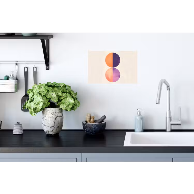 Abstract - Cirkels - Paars Muursticker klein -keuken