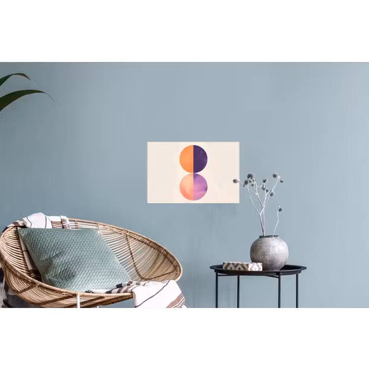 Abstract - Cirkels - Paars Muursticker klein -plant