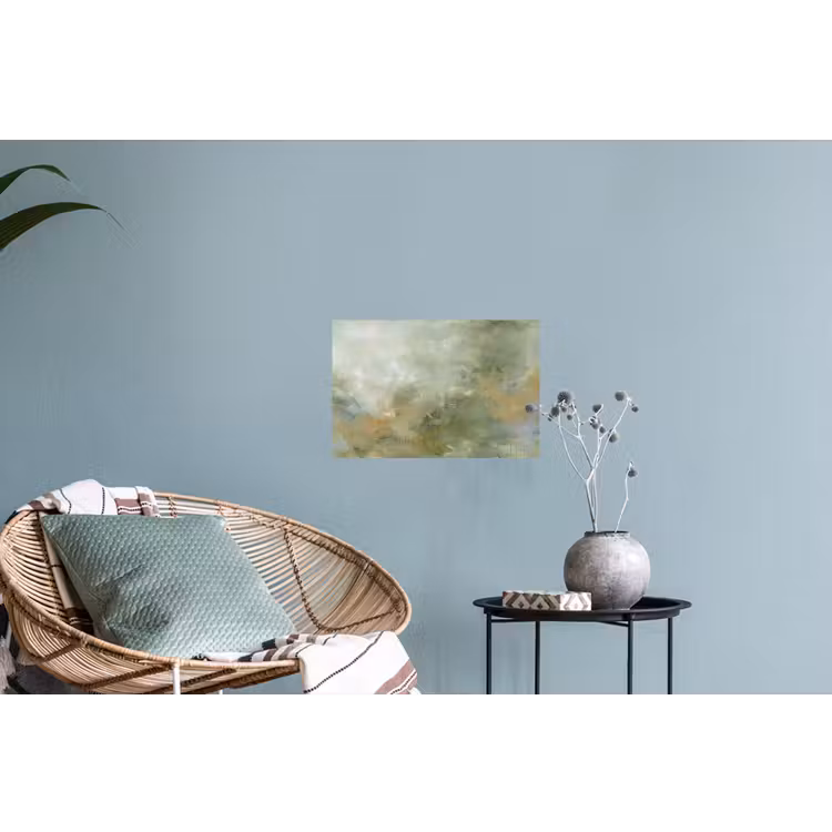 Abstract - Groen - Beige - Modern - Kunst Muursticker klein -plant