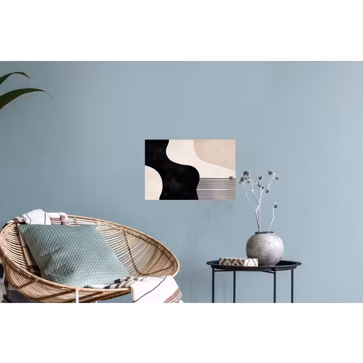 Abstract - Japandi - Beige - Modern Muursticker klein -plant
